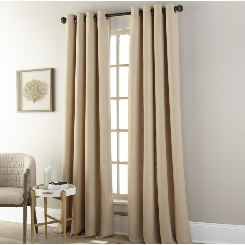 Imhoff Room Darkening Curtain Single Panel, 52" W x 95" L, Sand