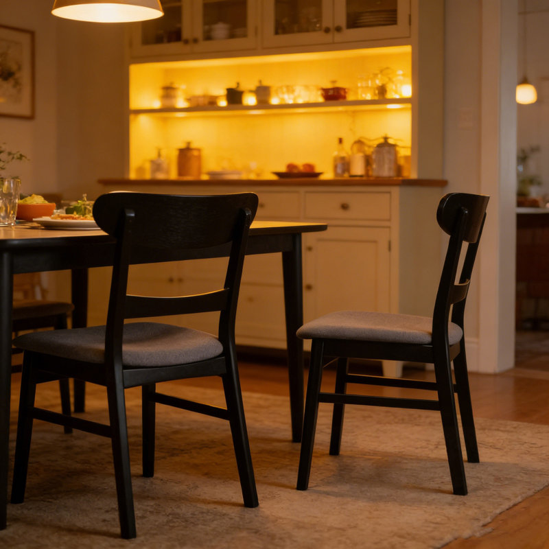 Ensemble de 2 chaises de salle à manger avec pieds robustes