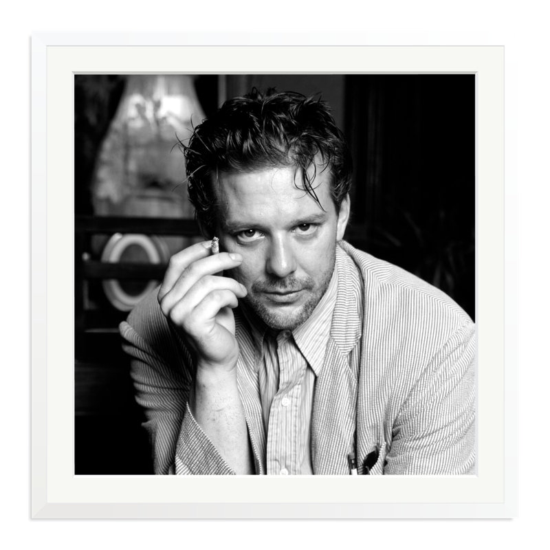 Mickey Rourke, '87, 33" H x 33" W, White