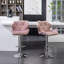 Tabourets de bar pivotants en métal Mauve