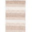 Laine tissée à la main / viscose / coton jacques. Tapis rayé beige-1851029230