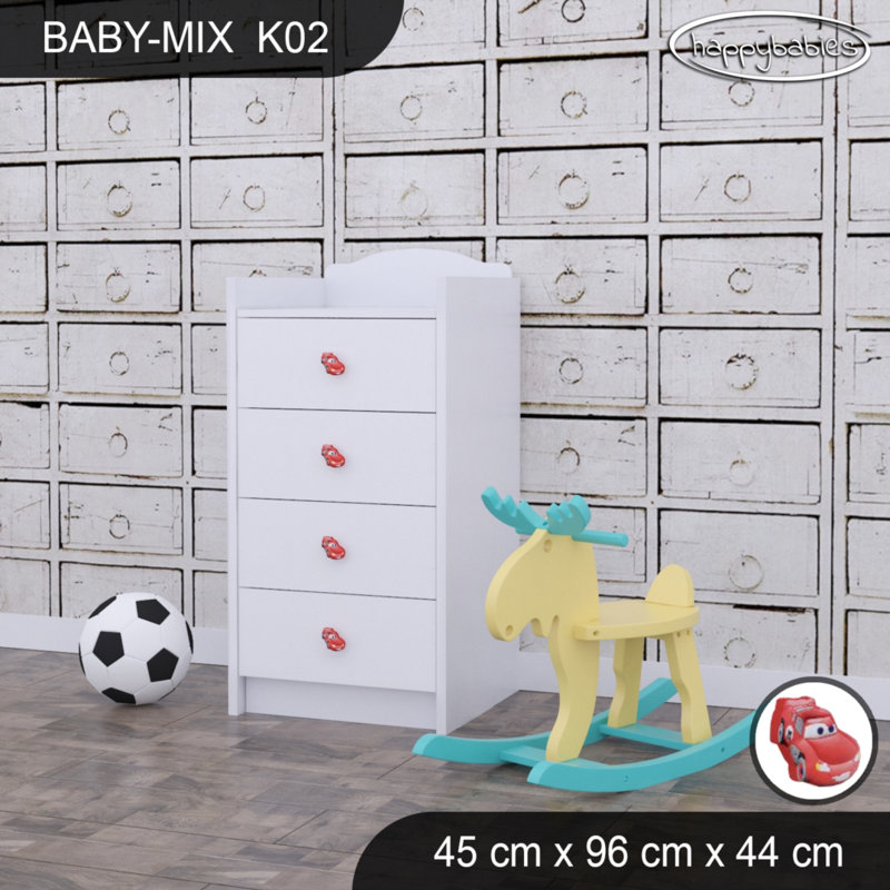 Baby Mix Kids 4 - Drawer Dresser, White