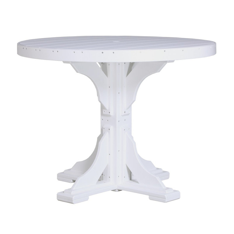 Table de salle à manger Bogia, Blanc, l 48,25 po x L 48,25 po x H 42 po, Blanc