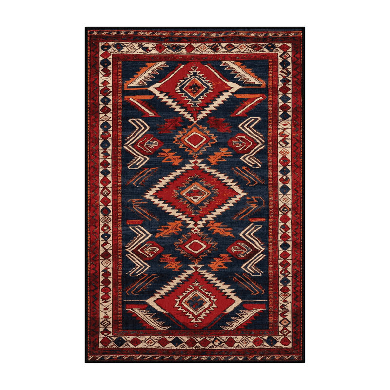 Tapis turc noir lavable à la machine, Rectangulaire 3 pi x 5 pi