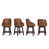 Brown Faux Leather Seat/Espresso Base
