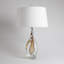 Amber Twist Lamp w/Silk Shade