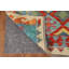 Tapis de salon multicolore en laine Kilim 7 x 10