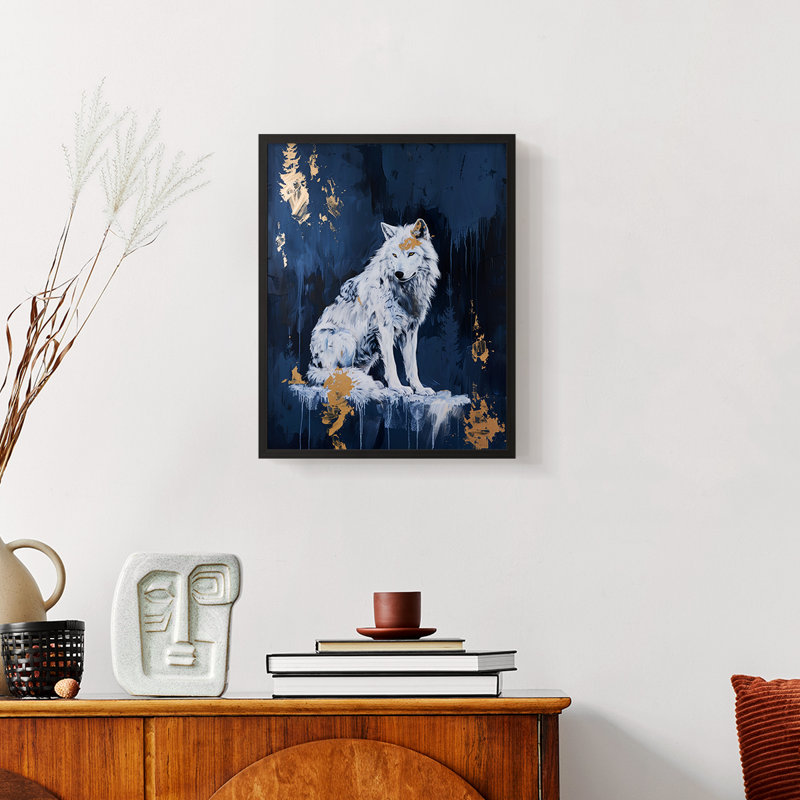 ANIMALS Series CXLV - reproduction encadrée de qualité supérieure - prête à être accrochée - aucun clou requis, Noir