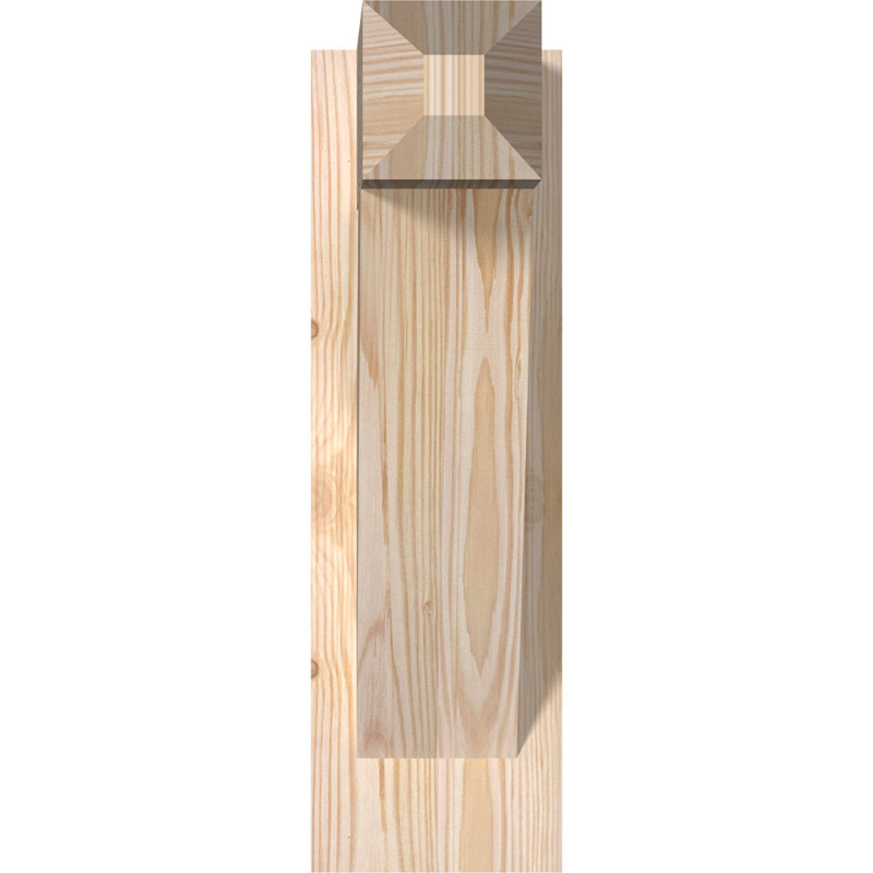 Artisan traditionnel en bois rustique, Sapin Douglas de 5 1/2 po (lisse), P 14 po x H 18 po