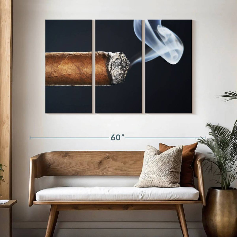 Senne Burning Cigar, 32" H x 50" W