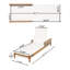 Plateforme, relaxation près de la piscine, coussin naturel + beige | 76,8 po x 26,0 po x 15,2 po | Bois d'acacia, polyester, osier | 1 pièce | Beige | Avec coussins de confort