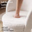 Tabouret de coiffeuse beige moderne avec rangement et dossier pliable, chaise de maquillage rembourrée en velours pour chambre à coucher