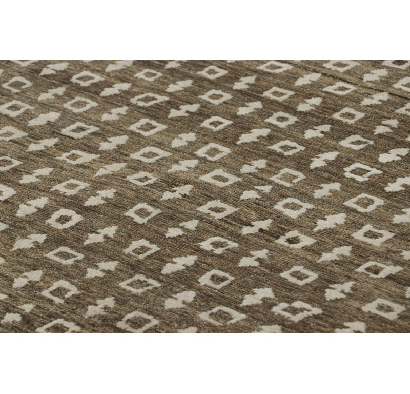 Modern Classics Handmade Kilim Silk Geometric Area Rug, Runner 3' x 10'