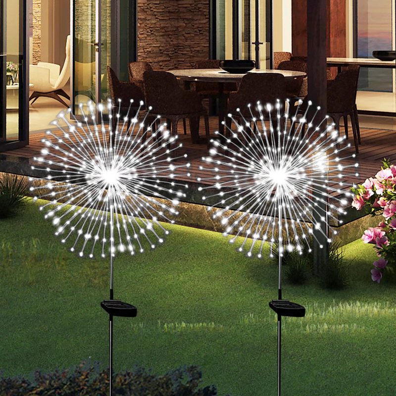 Solar Powered Integrated LED Pathway Light Kit, Yellow