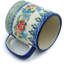 Red Cornflower And Blue Butterflies Stoneware Coffee Mug