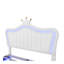 Structure de lit double pleine grandeur avec lumières DEL, lit de princesse rembourré moderne avec tête de lit couronne, blanc-761233974