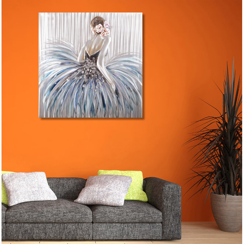 Danseuse de ballet, peinture sur métal