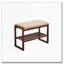 Banc à chaussures en bois massif avec coussin éponge à rebond élevé-624497250