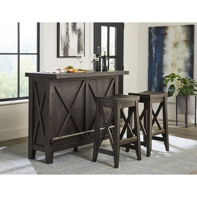 Kilby 55'' Solid Wood Bar Set
