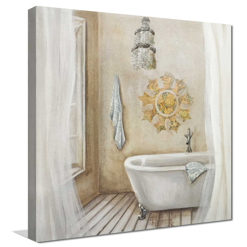 «Crystal Bath I», reproduction sur toile tendue, H 18" x l 18" x P 1"