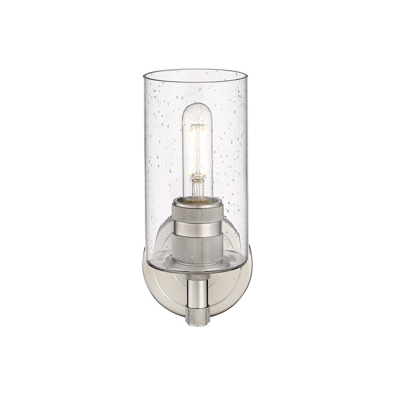 Applique murale 1 lumière Crown Point, Grainé, Nickel satiné, H 10,5 po x l 3,88 po x P 6,5 po