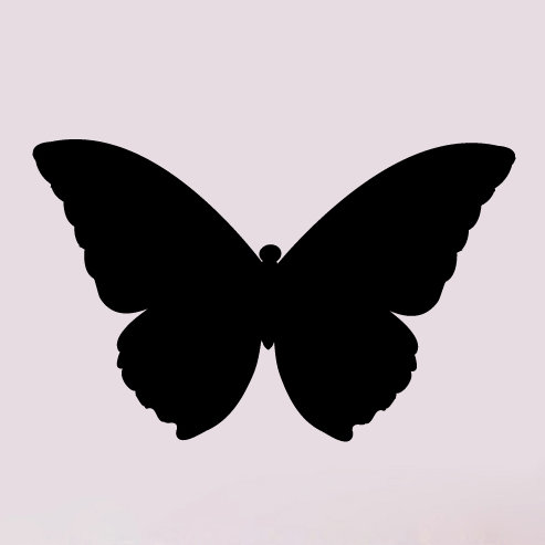 Adhésif décoratif papillon, Noir