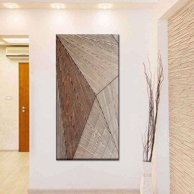 Structure en bois, reproduction sur toile