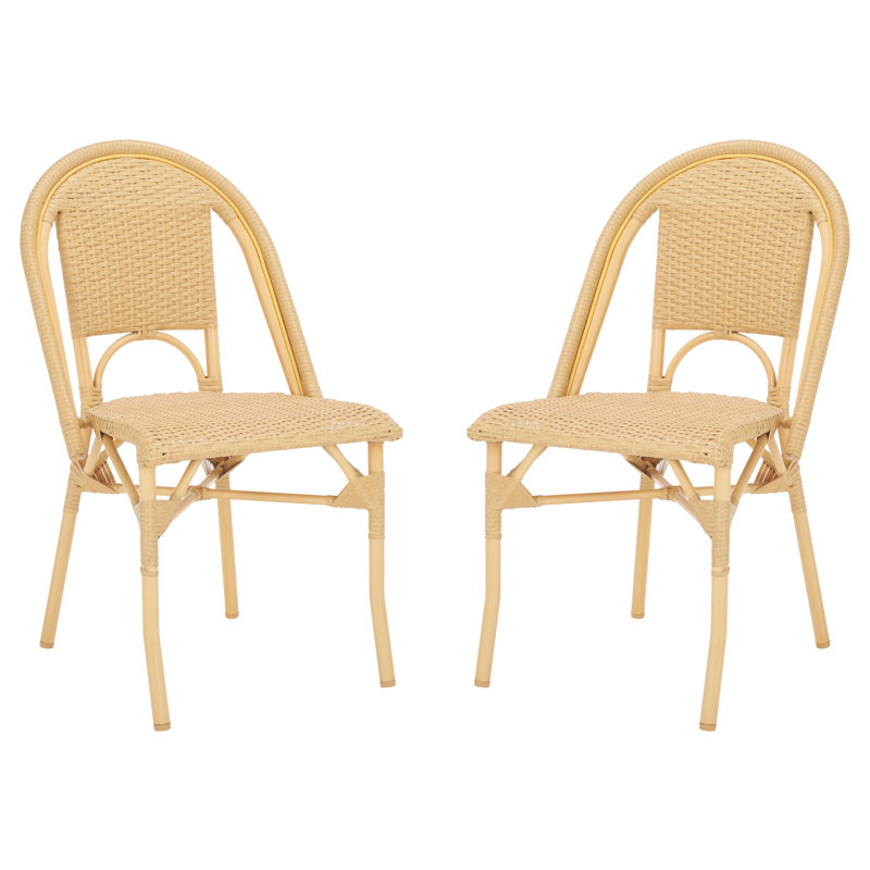 Outdoor Patio Dining Side Chair, Beige