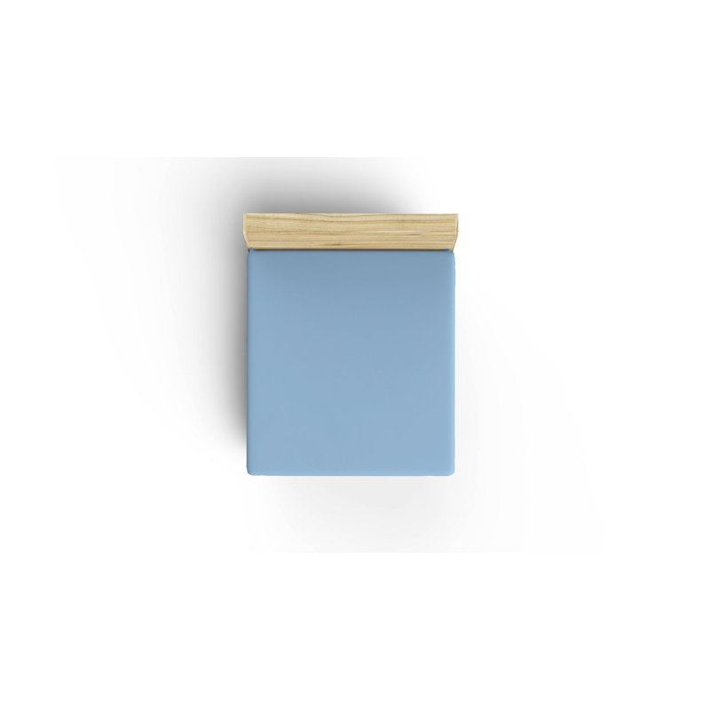 Drap-housse 100% coton Airielle, Drap-housse pour lit double, Bleu