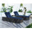 Ensemble de chaises longues inclinables 78 po avec coussins et table-94395261