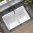 33" X 19" White Undermount Kitchen Sink Workstation Rectangular Sink Granite Composite Dual Mount Single Bowl Basin Farmhouse Deep Sink with Accessories