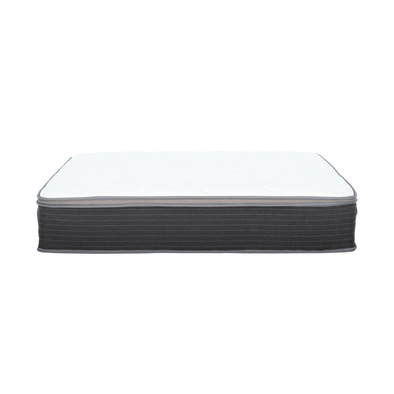 Taille simple 12 po Matelas, ressorts ensachés pour un soutien ciblé, gel rafraîchissant en mousse viscoélastique, housse confortable pour le sommeil, ressorts, mousse, relief, boîte roulée, transport facile