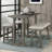 Chotu 4PC Counter Height Dining Set Counter Height Table with Bench 2x Stools Foam Cushioned Seats