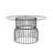Darin Round Glass Top with Steel Base Dining Table-54817784