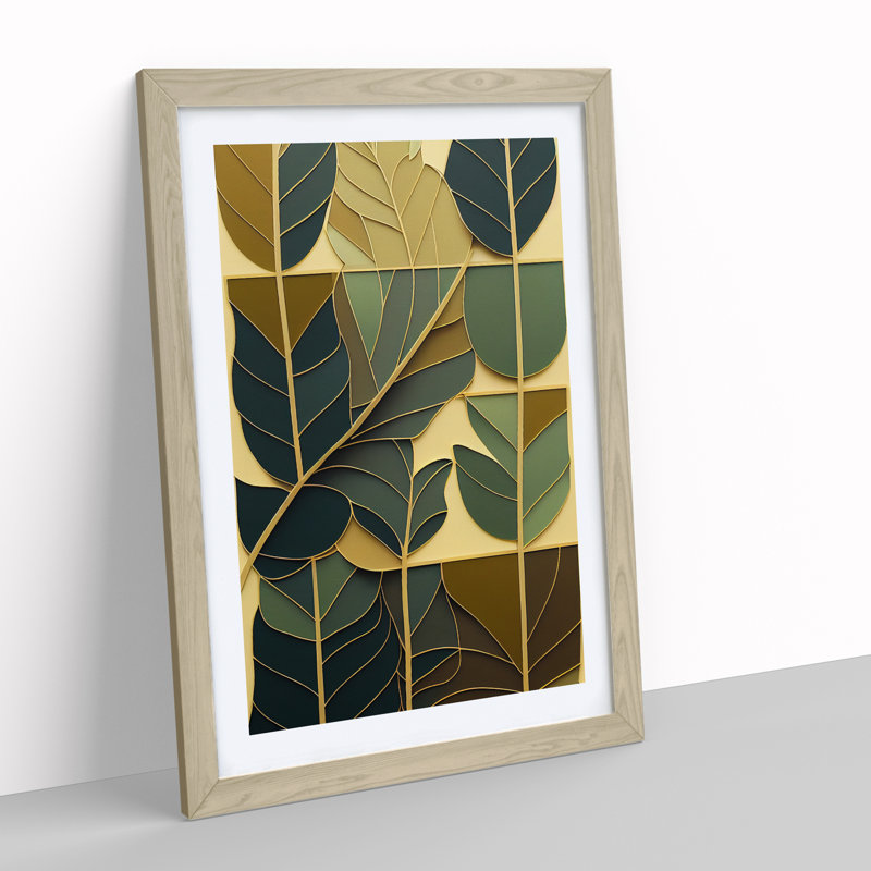 Leaves - Framed Print, 46cm H x 34cm W x 2cm D, Oak