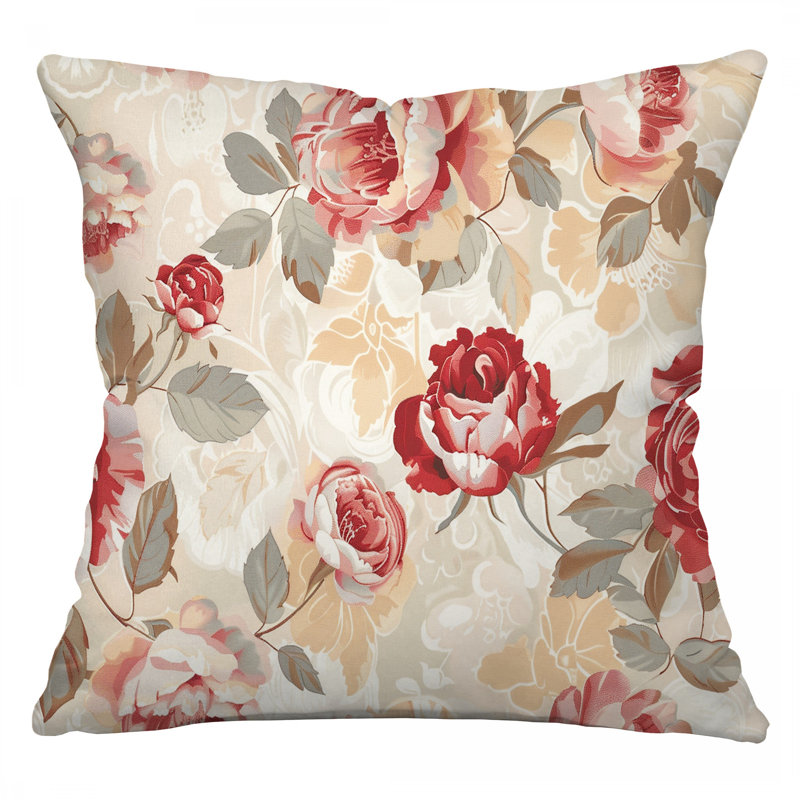 Coussin Peony Blossoms, H 14 po x l 14 po
