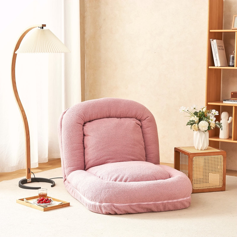 Triple Fold Down Sofa Bed, Pink Fabric