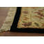 Élégant tapis traditionnel oriental noir à motif floral Agra 6 x 9