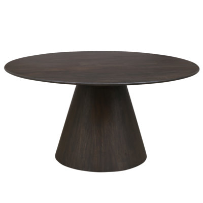 Jaden Solid Wood Dining Table In Charred Ember Finish