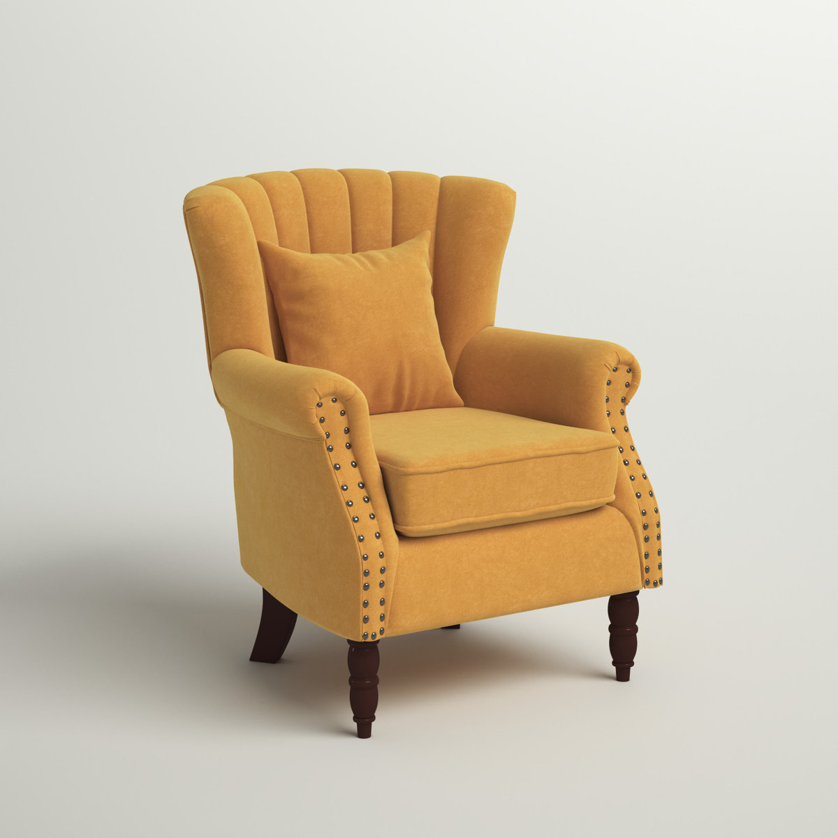 Johnathan 29'' Wide Velvet Wingback Chair