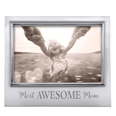 Silver Metal Beveled Picture Frame