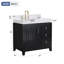 Meuble-lavabo simple 36 po avec plateau Brionie
