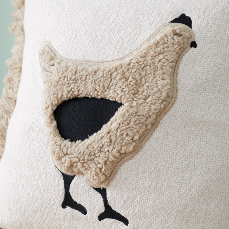 Country Hen Applique Cushion Cover