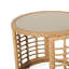 Table d'appoint en verre trempé et acier, couleur brune, P 17,88 po x H 16,46 po-785102479