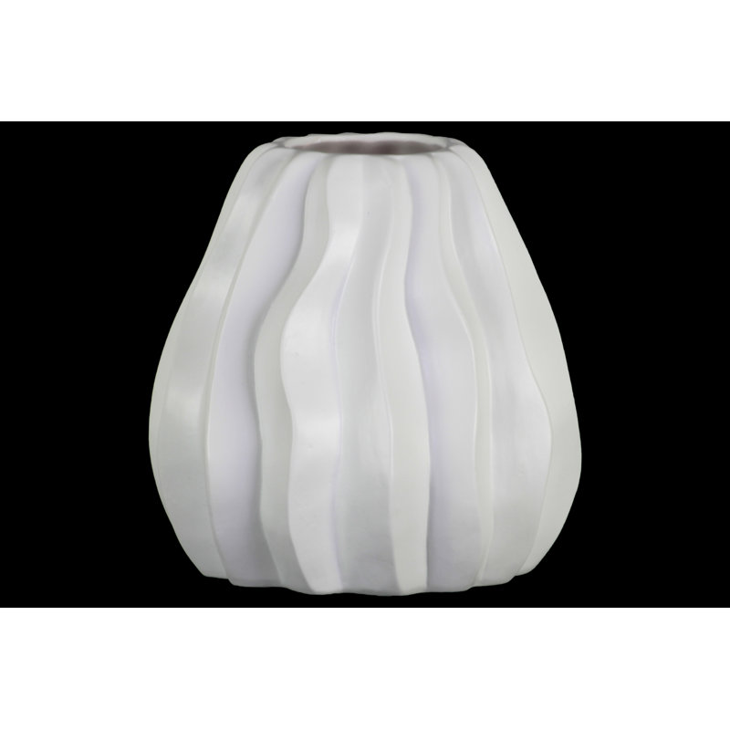 Vase de table ronde en céramique bellied Petillo, H 7 po x l 7 po x P 7 po