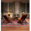 Leather Folding Low Armchair