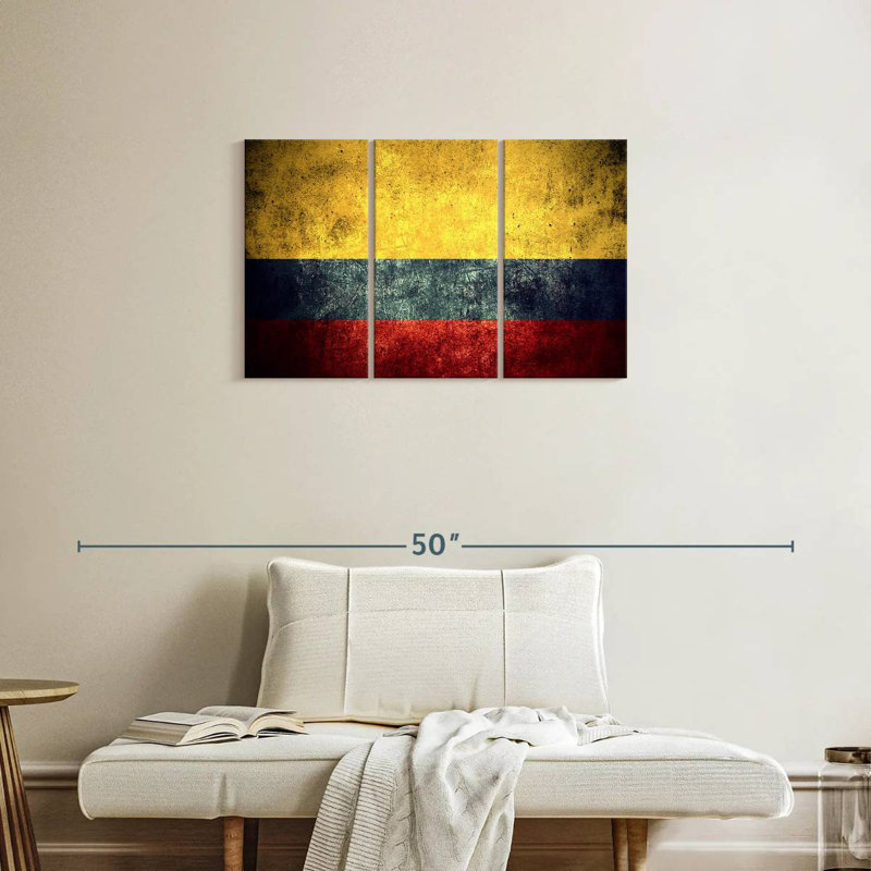 Grunge Colombian Flag, 20" H x 33" W