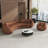 Italian Minimalist Curved Brown Sofa