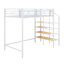Lit mezzanine simple en métal avec échelle de rangement Designs-1656357601