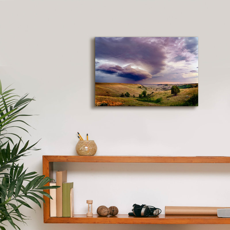 «Thunder In The Badlands» par Rick Berk, art mural sur toile, H 12 po x l 18 po